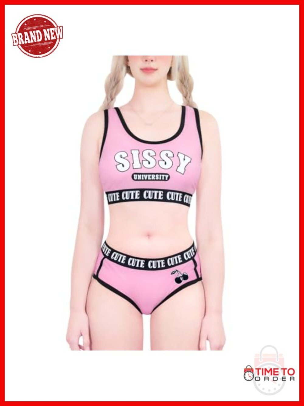 Cotton Camisole Panties Sports Loungewear Bralette Set